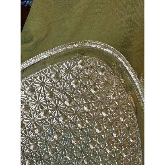 Vintage Indiana Glass Clear Daisy and Button Luncheon/Snack Plate and Cup Sets - Picture 7 of 9